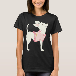 Camiseta Chihuahua Pink Jaqueta Watercolor Estilo Chihuahua
