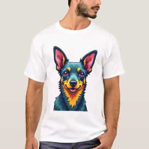 Camiseta Chihuahua Pintura Abstrata Cor Cachorro Fofo (2