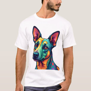 Camiseta Chihuahua Pintura Abstrata Cor Cachorro Fofo (3