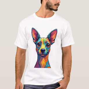 Camiseta Chihuahua Pintura Abstrata Cor Cachorro Fofo (5