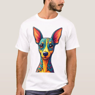 Camiseta Chihuahua Pintura Abstrata Cor Cachorro Fofo (6