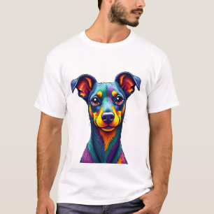 Camiseta Chihuahua Pintura Abstrata Cor Cãozinho Fofo (1