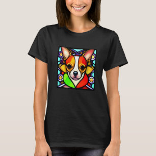 Camiseta Chihuahua - Premium Pop de Arte de Vidro Estampado