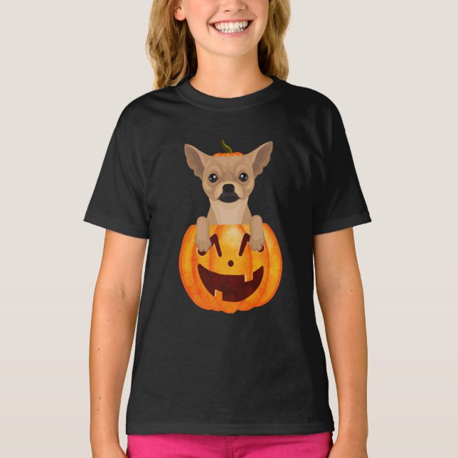 Camiseta Chihuahua Pumpkin T-Shirt (Frente)