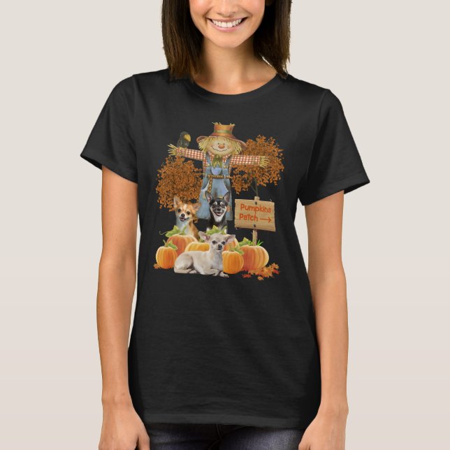 Camiseta Chihuahua Pumpkins Patch (Frente)