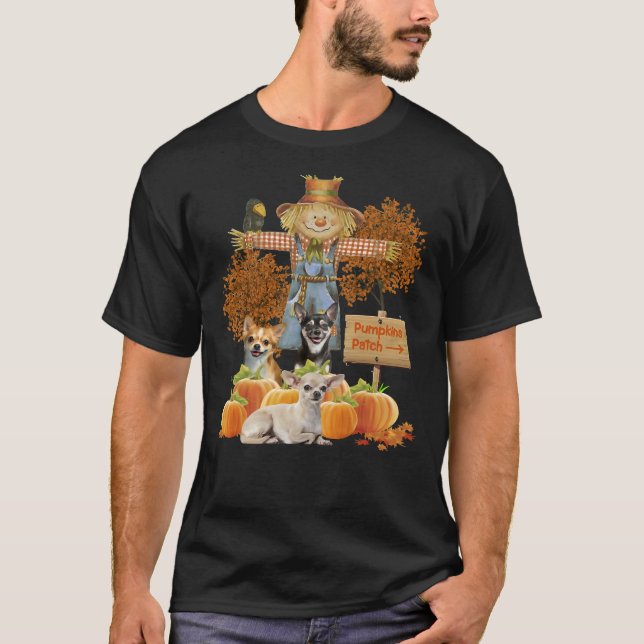 Camiseta Chihuahua Pumpkins Patch (Frente)