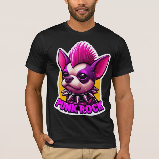 CAMISETA CHIHUAHUA PUNK ROCK (Frente)
