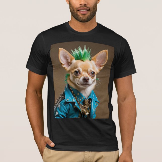 CAMISETA CHIHUAHUA PUNK ROCK 11 (Frente)