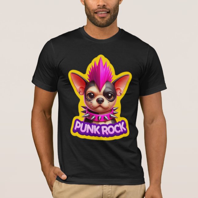CAMISETA CHIHUAHUA PUNK ROCK 4 (Frente)