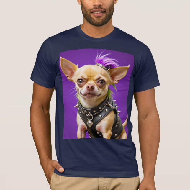 CAMISETA CHIHUAHUA PUNK ROCK 4 (Frente)