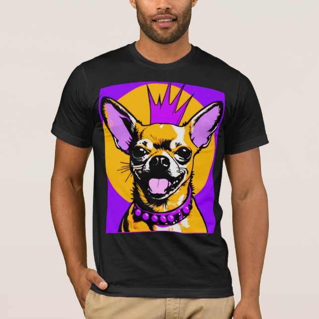 CAMISETA CHIHUAHUA PUNK ROCKER 7 (Frente)