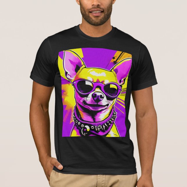 CAMISETA CHIHUAHUA PUNK ROCKER 8 (Frente)