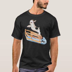Camiseta Chihuahua Puppy Em Um Dormir O Cachorro Está Dirig