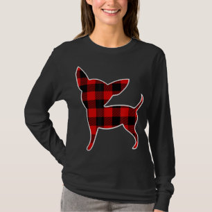 Camiseta Chihuahua Red Buffalo Xadrez Cachorro Pup Correspo