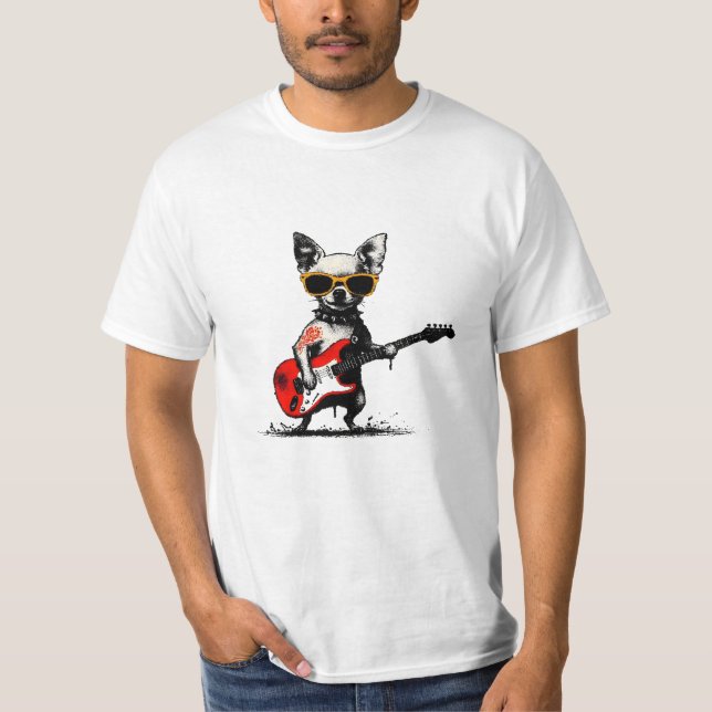 Camiseta Chihuahua Rockstar (Frente)