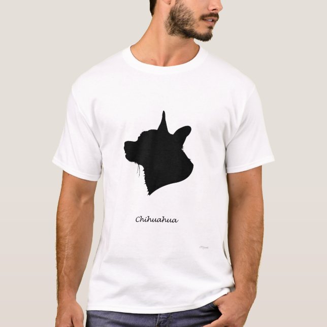 Camiseta Chihuahua - silhueta preta (Frente)