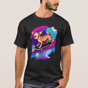 Camiseta Chihuahua Skate fazendo Outer Space Retro Vintage 
