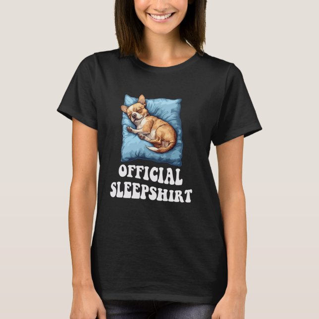Camiseta Chihuahua Sleepshirt Cão Lover Nightvestido (Frente)
