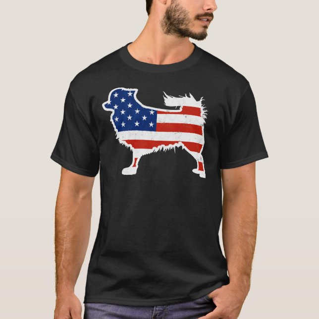 Camiseta Chihuahua Stars E Stripes Um Cão Patriótico (Frente)