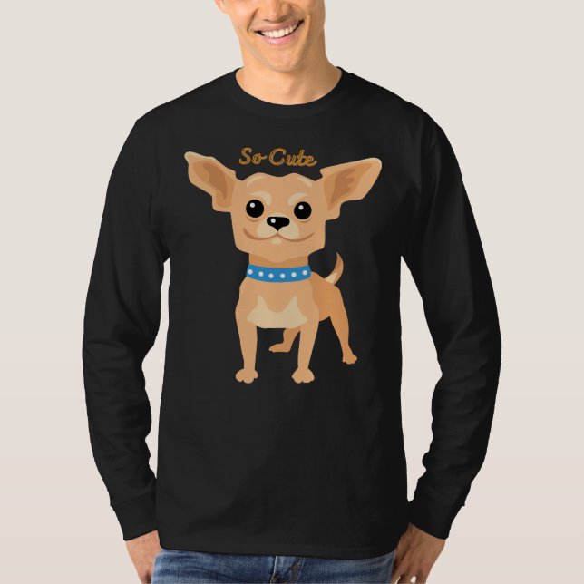 Camiseta Chihuahua Tão Bonita Máscara De Lápis Sem Sono E M (Frente)