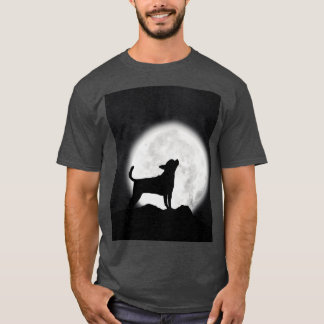 Camiseta Chihuahua uivando para a lua retrô