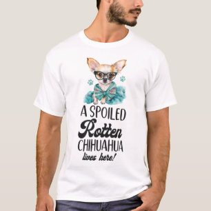 Camiseta Chihuahua Um Chinhuahua Irritado Vive Aqui