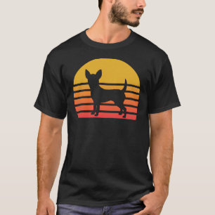 Camiseta Chihuahua Vintage Sun Chihuahua Silhouette Chihuah