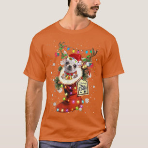 Camiseta Chihuahua Xmas Boot Natal Sock Winter Neve