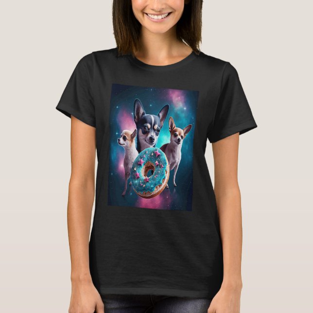 Camiseta Chihuahuas In Space Donuts Chihuahuas Boys Girls W (Frente)