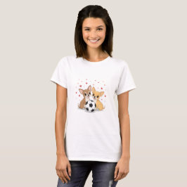 Camiseta chihuahuas with soccer ball for Valentine's Day