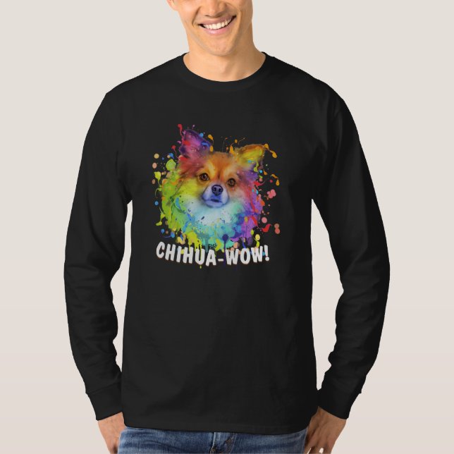 Camiseta Chihuawow Animal Pun Chihuahua Animal Meme Chiwawa (Frente)