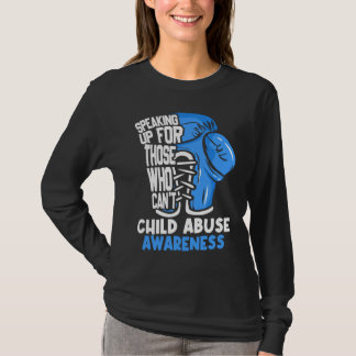 Camiseta Child Abuse Prevention Awareness Boxing Gloves Blu
