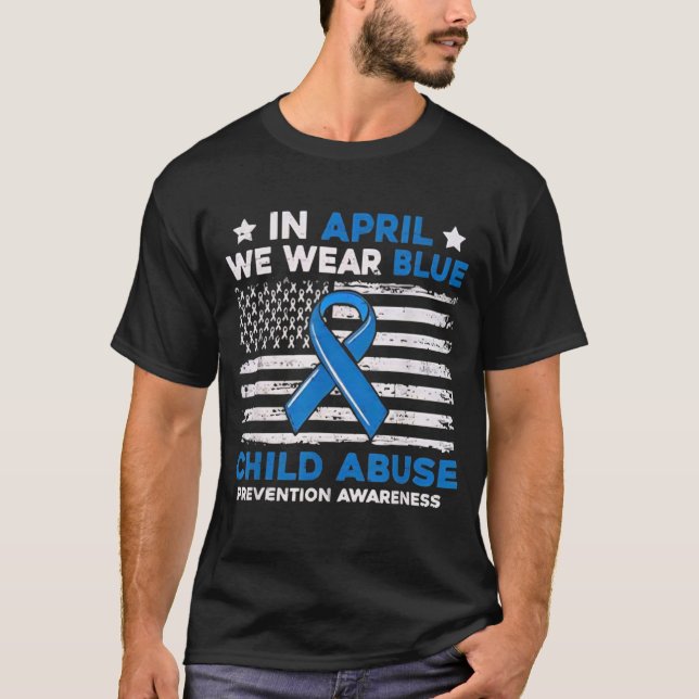 Camiseta Child Abuse Prevention Flag Child Abuse Awareness  (Frente)