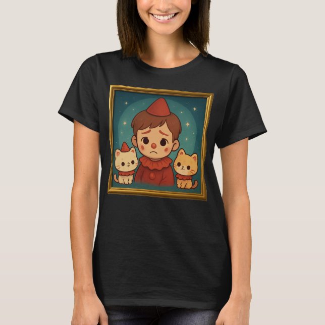 Camiseta Child and Cats Portrait (Frente)