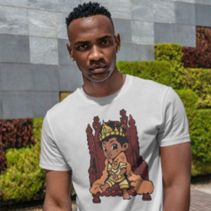 Camiseta Child King In Throne Cartoon