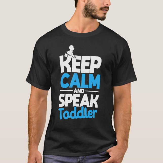 Camiseta Childcare Keep Calm And Speak Toddler Daycare Teac (Frente)