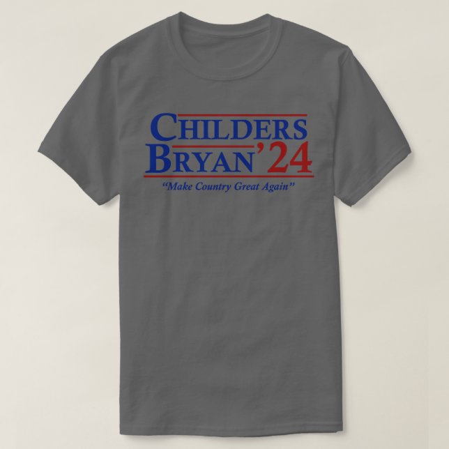 Camiseta Childers Bryan 2024 Eleição (Frente do Design)