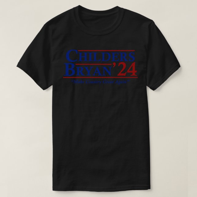 Camiseta Childers Bryan 2024 Eleição (Frente do Design)