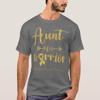 Camiseta Childhood Cancer Awareness Aunt Of A Warrior