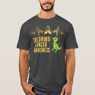 Camiseta childhood cancer awareness gold trex 401