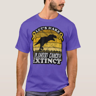 Camiseta Childhood Cancer Awareness - T-Rex Dinosaur Suppor