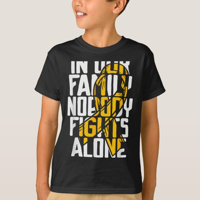 Camiseta Childhood Cancer Suprt Family Childhood Cancer A  (Frente)