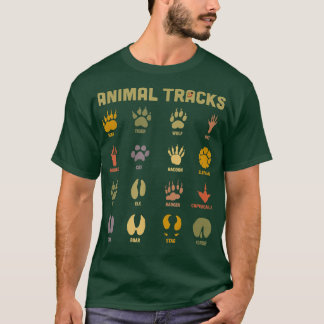 Camiseta Childrens Kids Wild Animal Tracks Childrens Learni