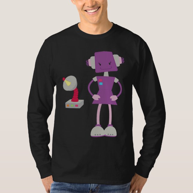 Camiseta Children's robot girl toddler cute (Frente)