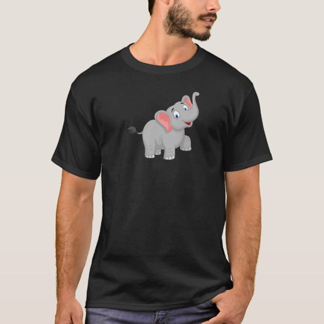 Camiseta Children's summer T-shirt with a funny elephant fo (Frente)