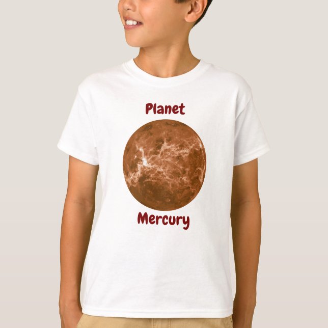 Camiseta Children's t-shirt design with planet names (Frente)