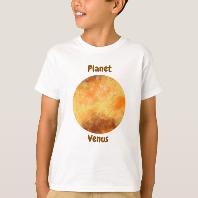 Camiseta Children's t-shirt design with planet names (Frente)