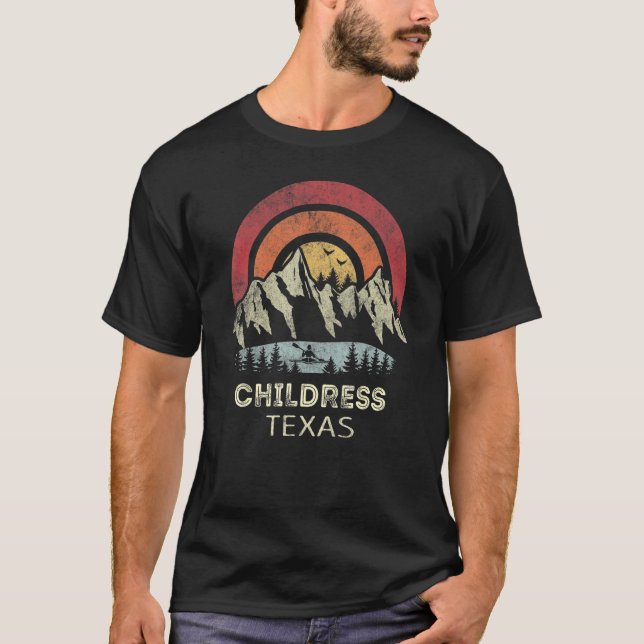Camiseta Childress Texas Mountain Sunset Sunrise Kayaking (Frente)