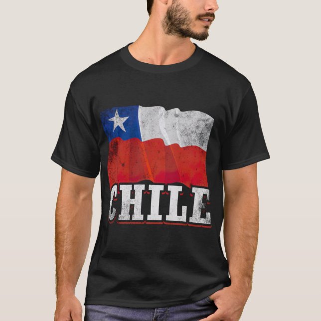 Camiseta Chile Bandeira Chilena (Frente)