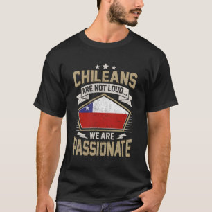 Camiseta Chile: Bandeira Passiva Chilenas Raparigas e Mulhe